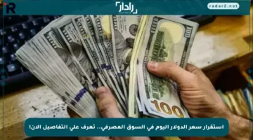 استقرار سعر الدولار اليوم في السوق المصرفي.. تعرف على التفاصيل الآن!